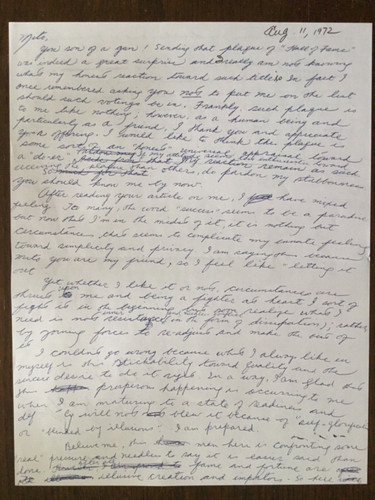 Bruce lee 1972 letter - lee, wrote