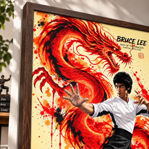 Bruce lee wall art martial - art,